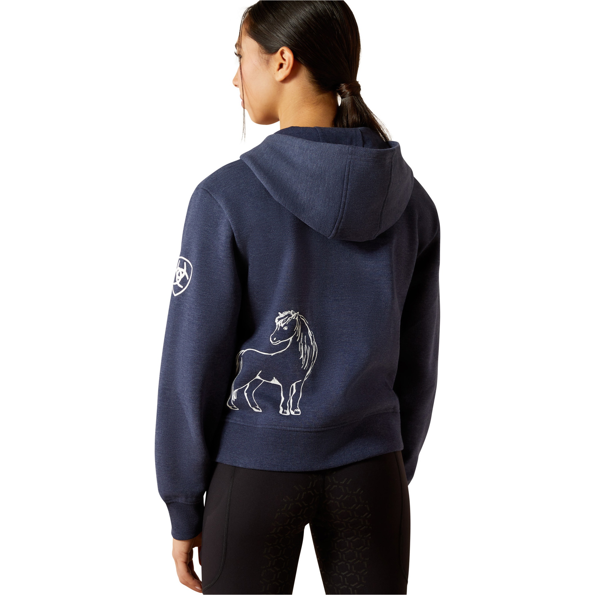 2025 Ariat Junior Spiffy Full Zip Sweatshirt 10062478 - Navy Heather